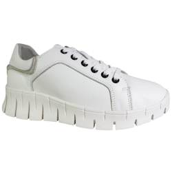 Sneakersy Półbuty Damskie Vinceza 41493 Skóra Białe Lico