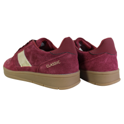 Sneakersy Damskie Vinceza 14029 Skóra Bordowe Zamszowe