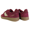 Sneakersy Damskie Vinceza 14029 Skóra Bordowe Zamszowe