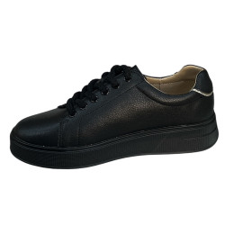 Półbuty Sneakersy Damskie GOODIN GD-FT-116  Skóra Czarne Lico