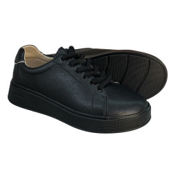 Półbuty Sneakersy Damskie GOODIN GD-FT-116  Skóra Czarne Lico