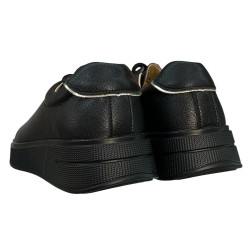 Półbuty Sneakersy Damskie GOODIN GD-FT-116  Skóra Czarne Lico