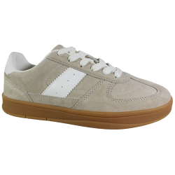 Sneakersy Damskie Vinceza 14029 Skóra Beżowe Zamszowe