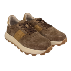 Półbuty Sneakersy Damskie GOODIN GD-LX1081G Skóra Camel Zamsz