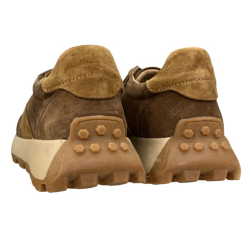 Półbuty Sneakersy Damskie GOODIN GD-LX1081G Skóra Camel Zamsz