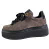 Sneakersy Damskie Karino 5693 Skóra Brązowe Zamsz Na Platformie Wygodne