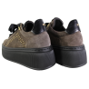 Sneakersy Damskie Karino 5693 Skóra Brązowe Zamsz Na Platformie Wygodne
