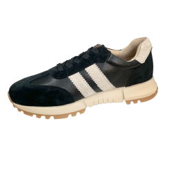 Półbuty Sneakersy Damskie GOODIN GD-LX1080G Skóra Czarny Zamsz
