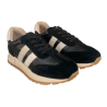 Półbuty Sneakersy Damskie GOODIN GD-LX1080G Skóra Czarny Zamsz
