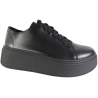 Półbuty Sneakersy Damskie Verano 25-735 Skóra Czarne Lico