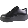 Półbuty Sneakersy Damskie Verano 25-735 Skóra Czarne Lico