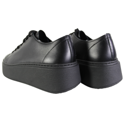 Półbuty Sneakersy Damskie Verano 25-735 Skóra Czarne Lico
