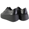 Półbuty Sneakersy Damskie Verano 25-735 Skóra Czarne Lico