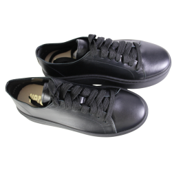 Półbuty Sneakersy Damskie Verano 25-735 Skóra Czarne Lico