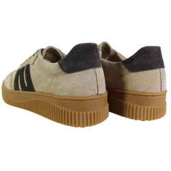 Półbuty Sneakersy Damskie Goodin GD-LX1074 Skóra Beżowe Zamszowe