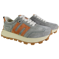 Sneakersy Damskie Filippo DP6743 Skóra Szare Zamszowe