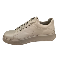 Półbuty Sneakersy Damskie Verano 25-692 Skóra Beż Lico