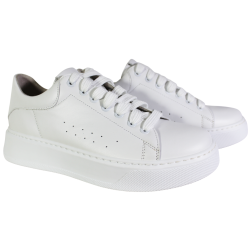 Półbuty Sneakersy Damskie Verano 25-692 Skóra Białe Lico
