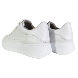 Półbuty Sneakersy Damskie Verano 25-692 Skóra Białe Lico