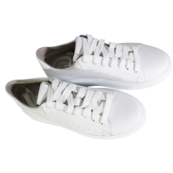 Półbuty Sneakersy Damskie Verano 25-692 Skóra Białe Lico
