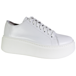 Półbuty Sneakersy Damskie Verano 25-735 Skóra Białe Lico