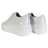 Półbuty Sneakersy Damskie Verano 25-735 Skóra Białe Lico