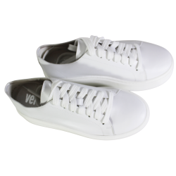 Półbuty Sneakersy Damskie Verano 25-735 Skóra Białe Lico