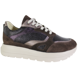 Sneakersy Damskie Kampa N1135S3 Skóra Brąz Lico Czekolada
