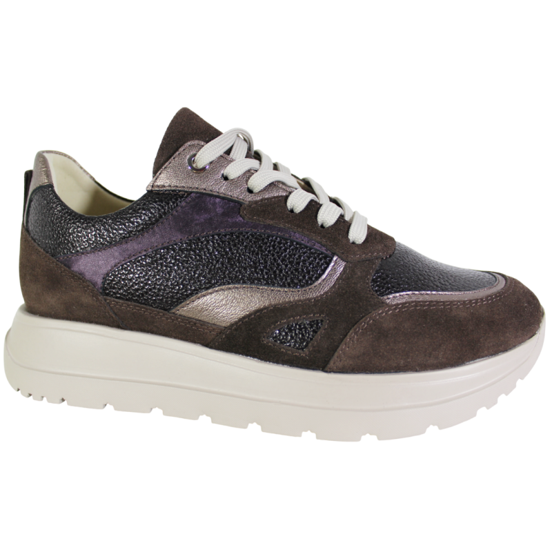 Sneakersy Damskie Kampa N1135S3 Skóra Brąz Lico Czekolada