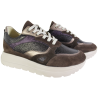 Sneakersy Damskie Kampa N1135S3 Skóra Brąz Lico Czekolada