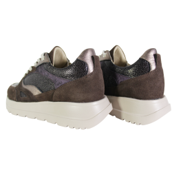 Sneakersy Damskie Kampa N1135S3 Skóra Brąz Lico Czekolada