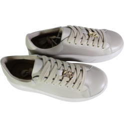 Sneakersy Damskie Cambell 25-19379 Skóra Beżowe Lico