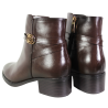 Botki Damskie Potocki 25-12738 Brązowe Lico • Eleganckie Buty Na Jesień i Zimę