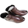 Botki Damskie Potocki 25-12738 Brązowe Lico • Eleganckie Buty Na Jesień i Zimę