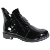 Botki Damskie Potocki 25-12708 Czarne Lakierowane • Eleganckie Buty na Jesień/Zima