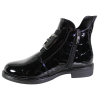Botki Damskie Potocki 25-12708 Czarne Lakierowane • Eleganckie Buty na Jesień/Zima