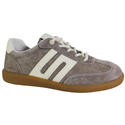 Sneakersy Damskie Goodin GD-XF-205 Skóra Beżowe Zamszowe Wygodne