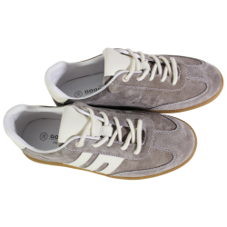 Sneakersy Damskie Goodin GD-XF-205 Skóra Beżowe Zamszowe Wygodne