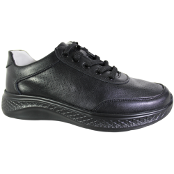 Sneakersy Damskie Goodin WN-4704 Skóra Czarne Lico Wygodne