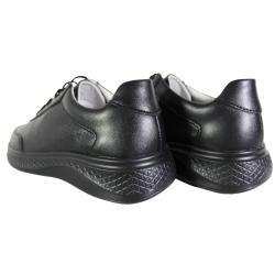 Sneakersy Damskie Goodin WN-4704 Skóra Czarne Lico Wygodne