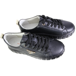 Półbuty Sneakersy Damskie Valencia TH-004 Skóra Czarne Lico