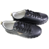 Półbuty Sneakersy Damskie Valencia TH-004 Skóra Czarne Lico