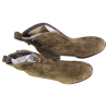 Botki Damskie Vinceza 66811 Skóra Camel Zamszowe Na Klocku