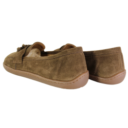 Półbuty Damskie Barefoot 322 Skóra Brązowe Zamszowe Elastyczne