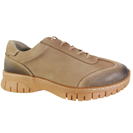 Półbuty Damskie Ravini 25662 Skóra Brązowe Nubukowe Wygodne