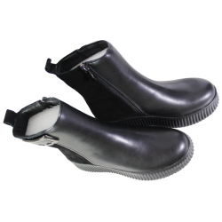 Botki Damskie Filippo DBT7268 Skóra Czarne Lico Na Platformie