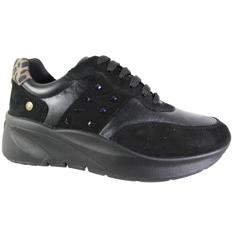 Sneakersy Damskie Maciejka P7239 Skóra Czarne Lico