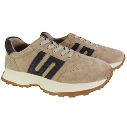 Sneakersy Damskie Goodin GD-LX1078 Skóra Beżowe Zamszowe