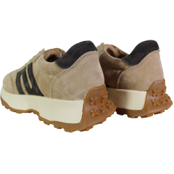 Sneakersy Damskie Goodin GD-LX1078 Skóra Beżowe Zamszowe