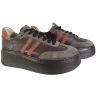 Sneakersy Damskie Kampa N1068S10 Skóra Brązowe Lico